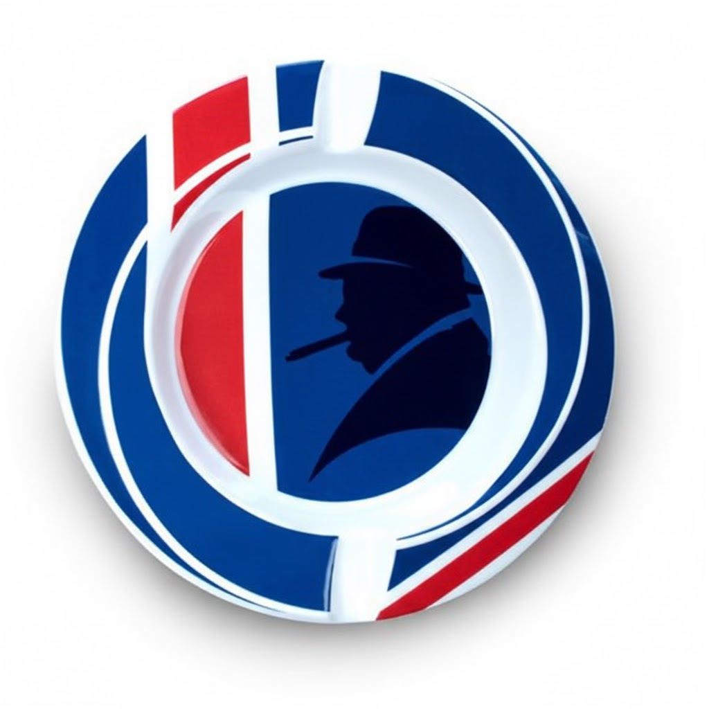 Ashtray - Davidoff Wsc Porcelain Union Jack - 2 Cigars