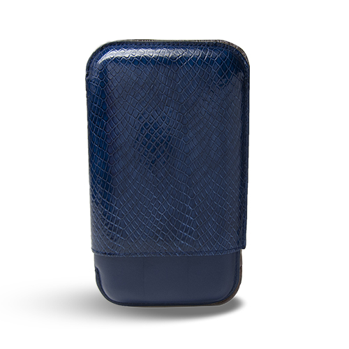 Cigar Case - Recife Miami Vice Blue Velvet - 3 Cigars