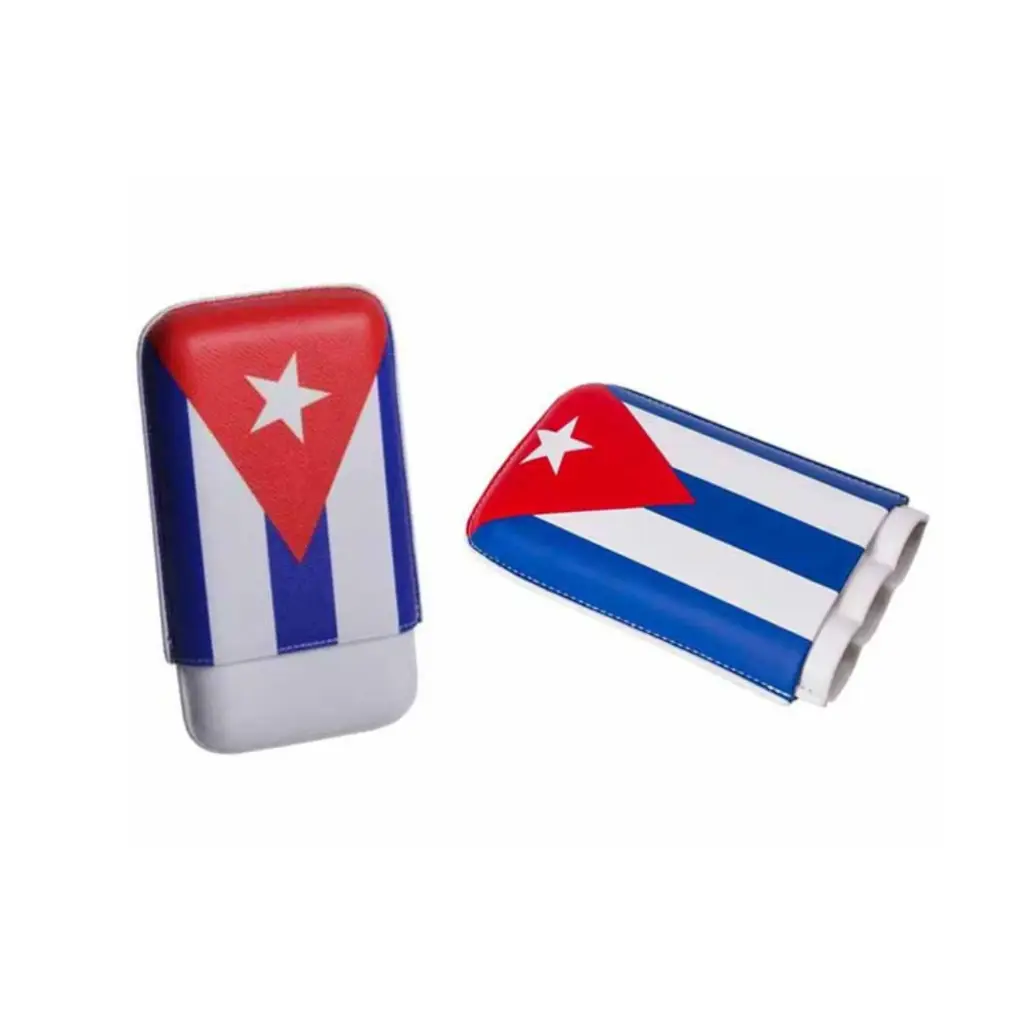 Cigar Case - Cuban Flag R60 - 3 Cigars
