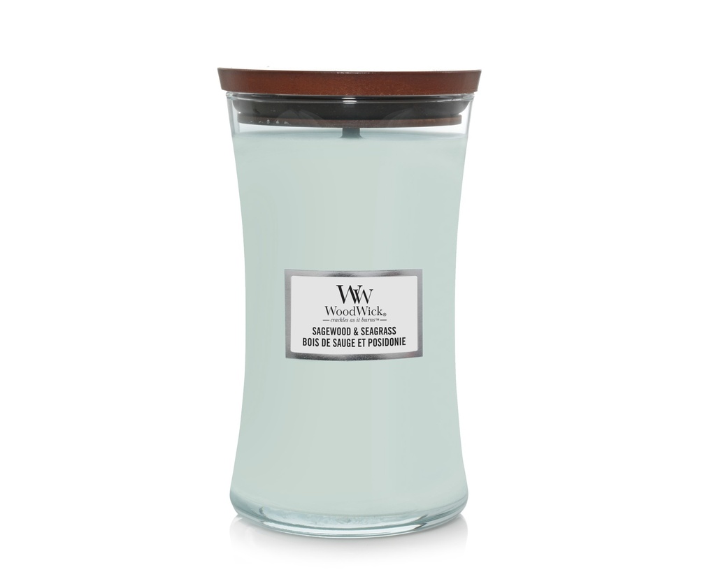 Candle - Woodwick Sagewood & Seagrass - Large