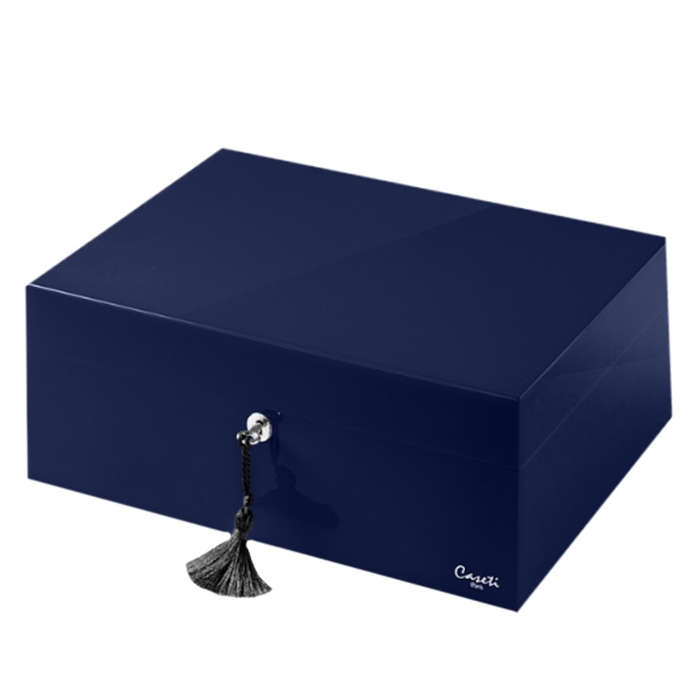Humidor - Caseti Paris Dark Blue - 80-120 Cigars