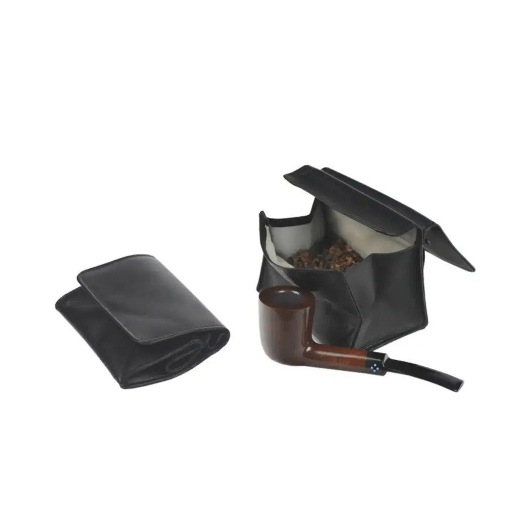 Pipe Tobacco Pouch - Sasieni Container Nappa Black
