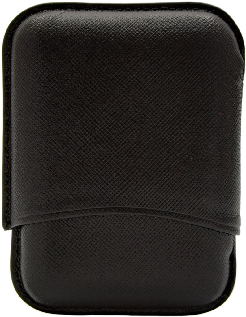 Cigar Case - Martin Wess Short Robusto Black - 3 Cigars