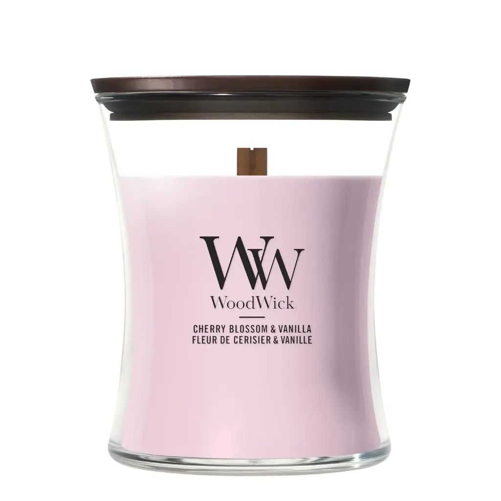 Candle - Woodwick Cherry Blossom & Vanilla - Medium