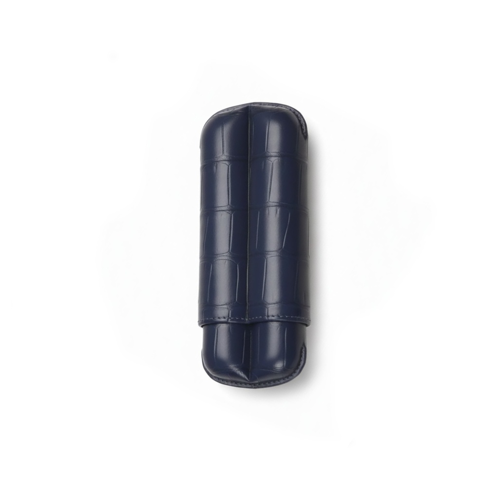 Cigar Case - Elie Bleu 27mm Blue - 2 Cigars