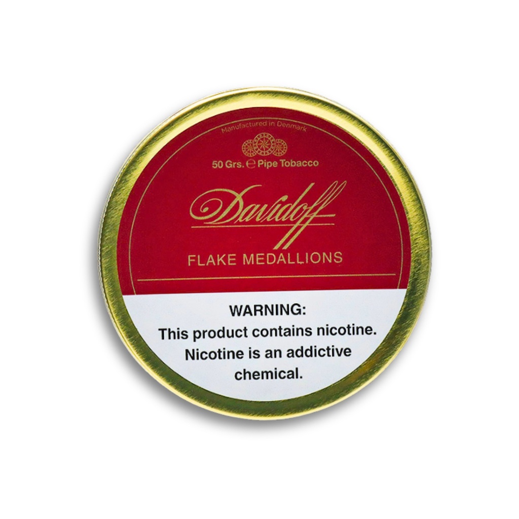 Pipe Tobacco - Davidoff Flake Medallions - Tin Of 50g