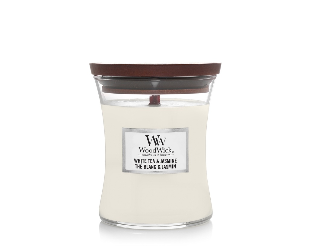Candle - Woodwick White Tea & Jasmine - Medium