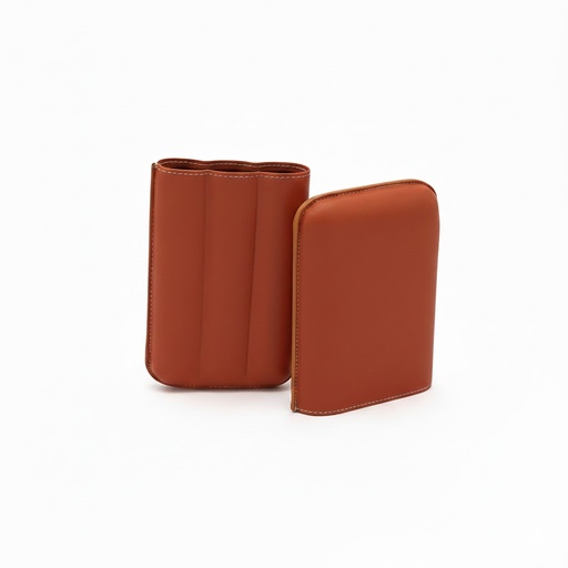 [12567] Cigar Case - Recife Chesterfield Culture Orange - 3 Cigars