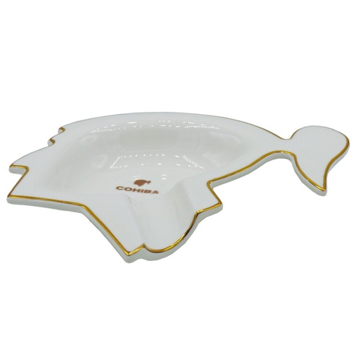 [39299] Ashtray - Cohiba Head White - 1 Cigar