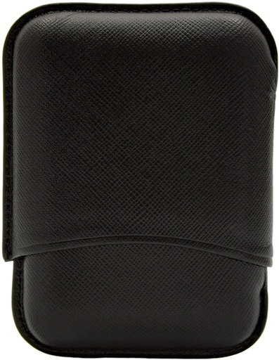 [39487] Cigar Case - Martin Wess Short Robusto Black - 3 Cigars