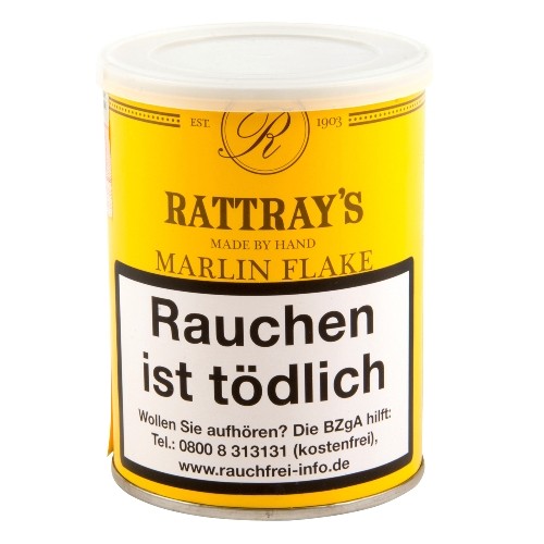 [40165] Pipe Tobacco - Rattray'S British Collection Marlin Flake - Tin Of 100G