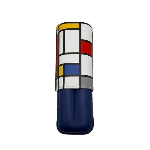 [52464] Cigar Case - Recife 25 - 130 Mondrian Blue Sea - 2 Cigars 